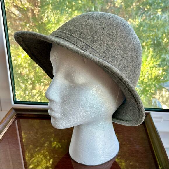 Vintage Bollman Hat Co. Gray Wool Cloche Fedora Unisex - Picture 1 of 16